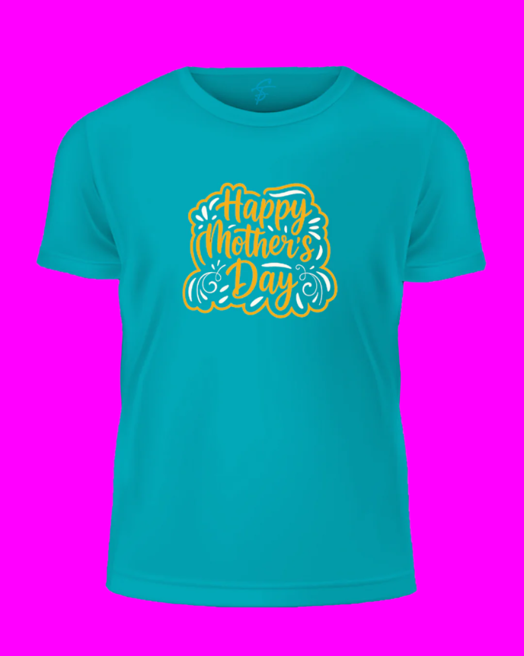 Happy Mother's Day T-Shirt, Women's Short Sleeve, Black with Gold Design